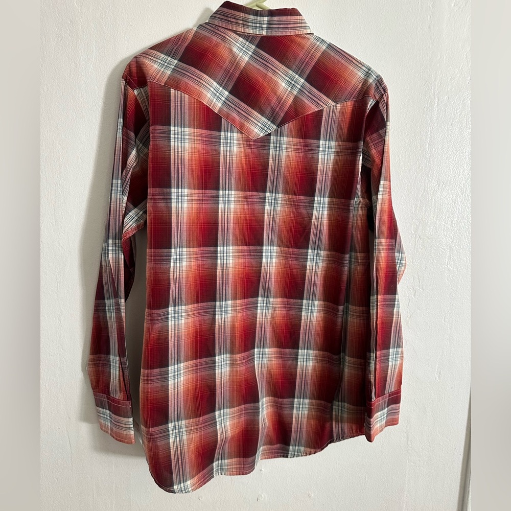 Pendleton Frontier Shirt Rusty Red/Tan Plaid Medi… - image 2